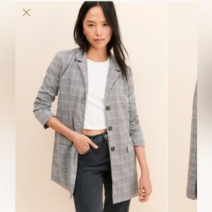 Steve Madden Get Plaid blazer